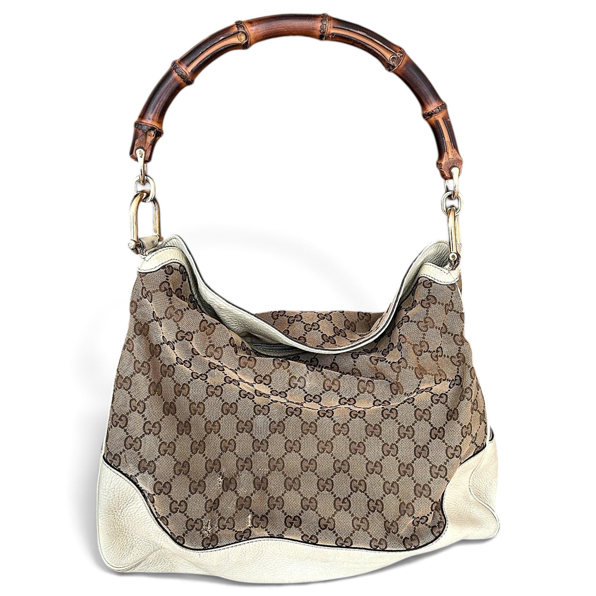 Vintage Bamboo Hobo leather handbag
