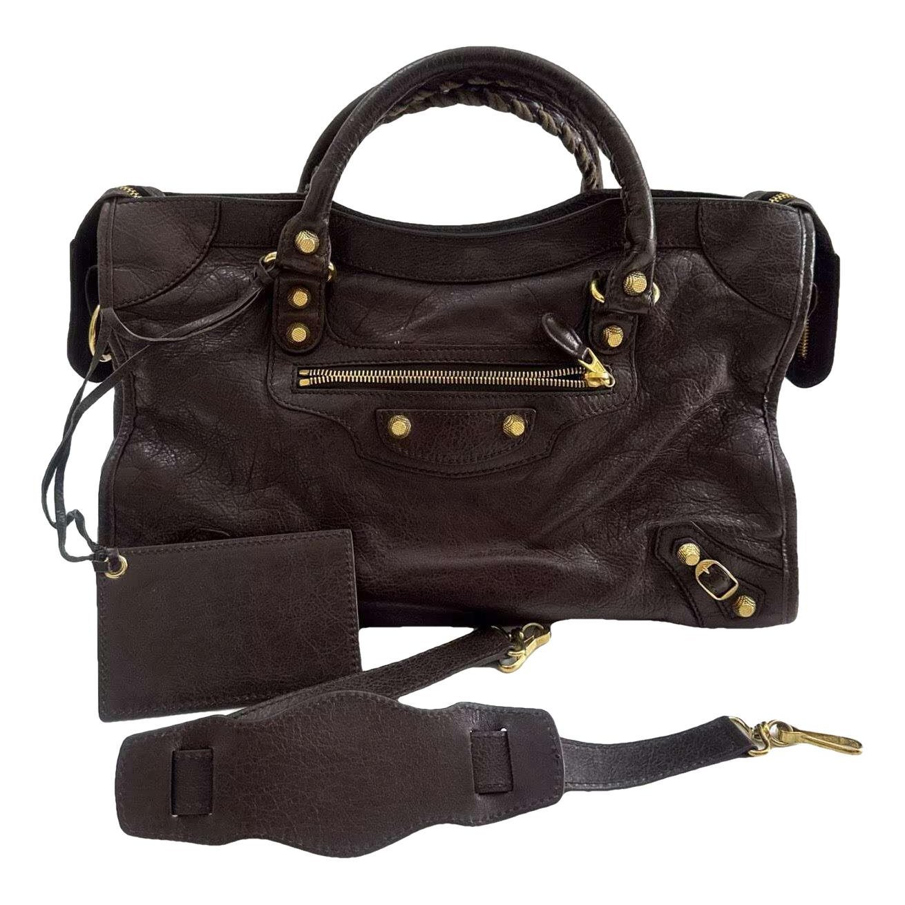 Classic Metalic leather handbag