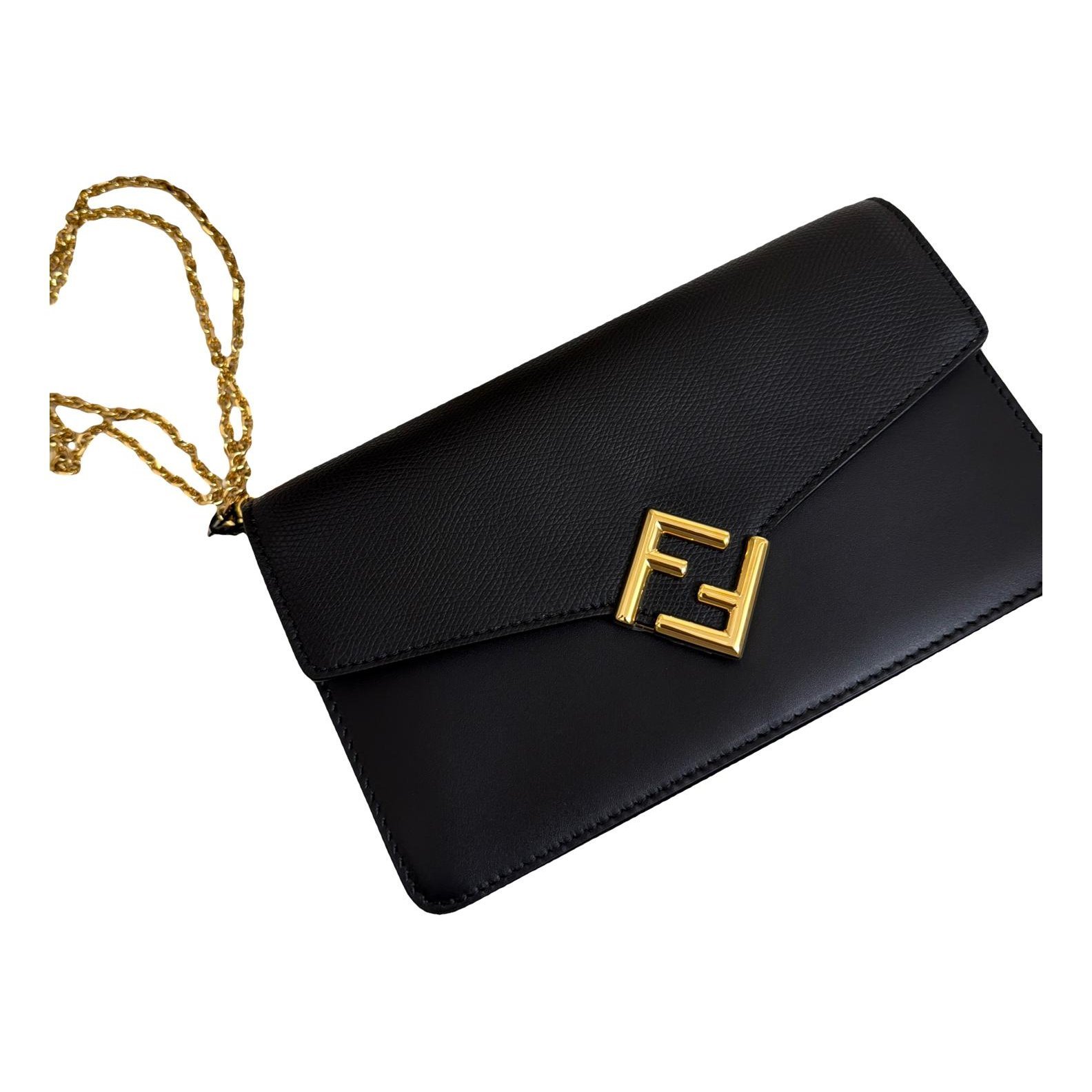 Wallet On Chain leather handbag
