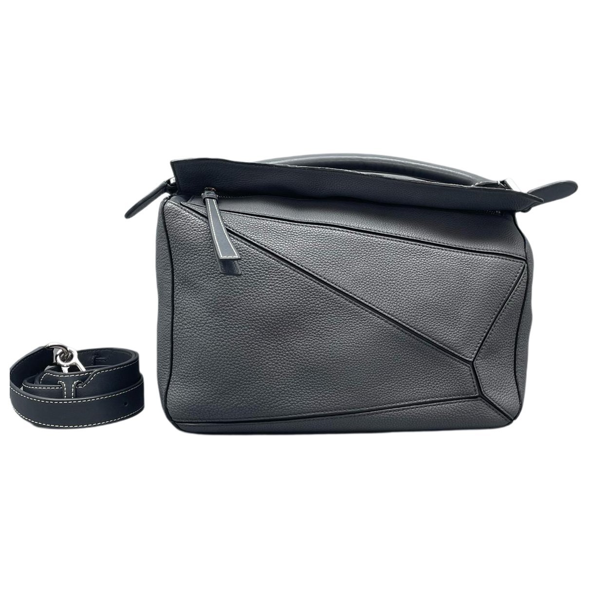 Puzzle leather handbag