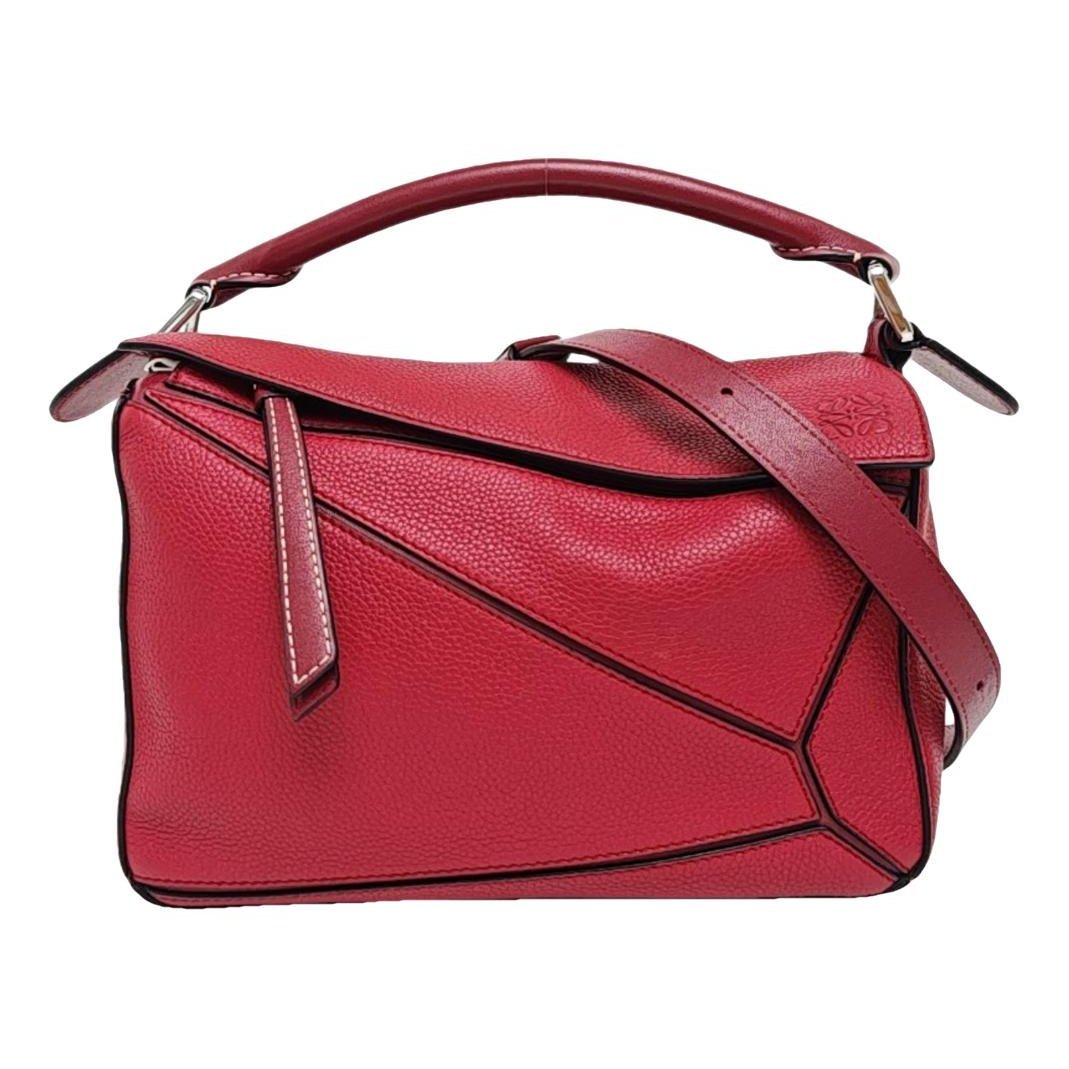 Puzzle leather handbag