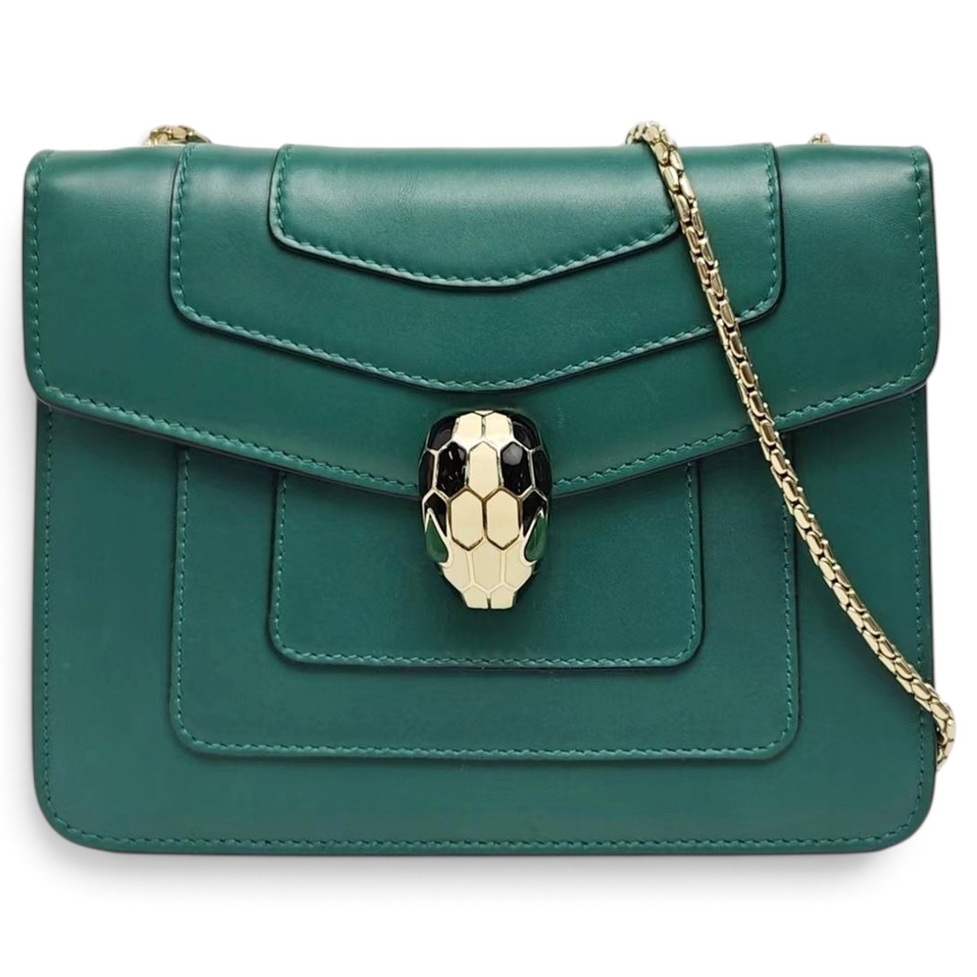 Serpenti leather handbag