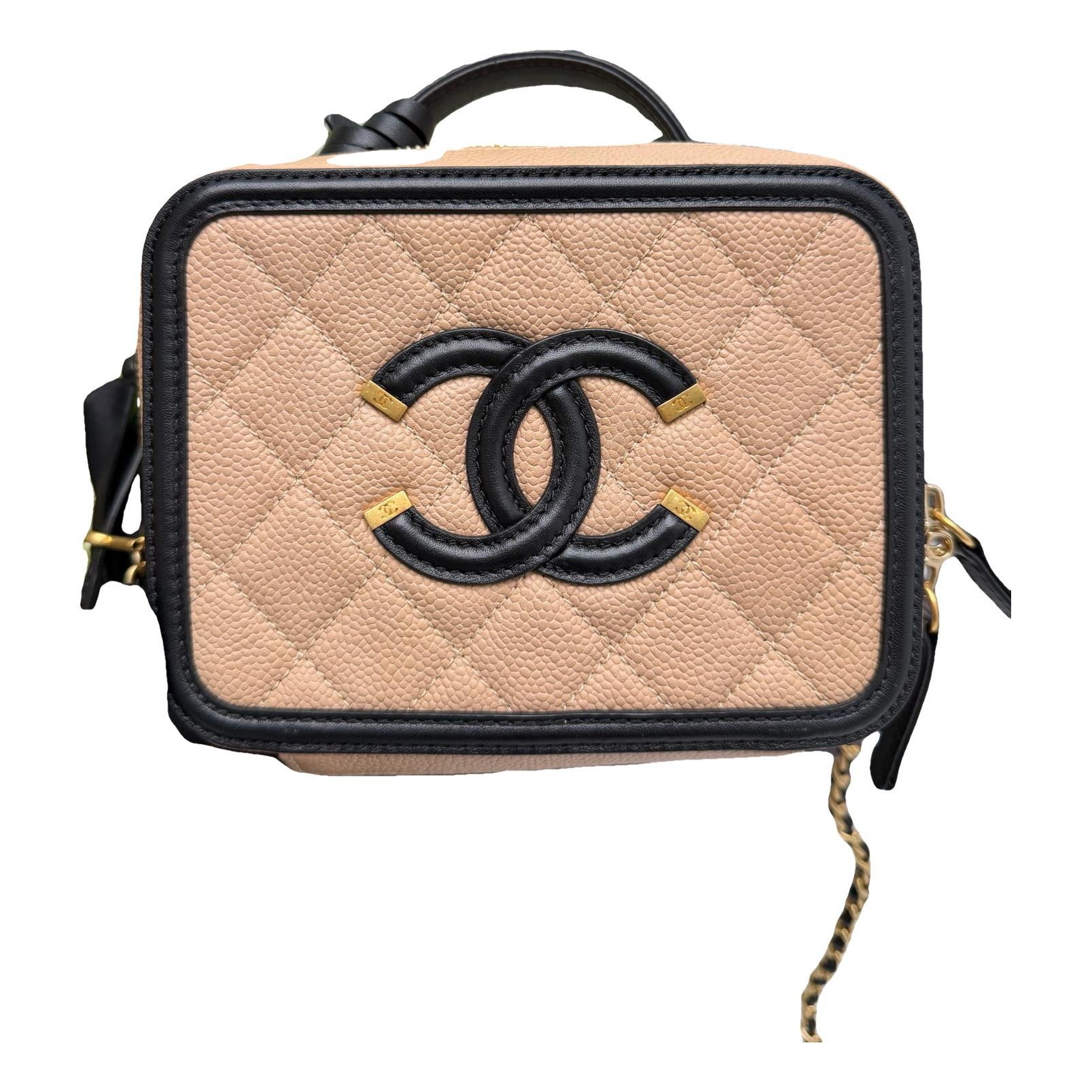 Vanity leather handbag