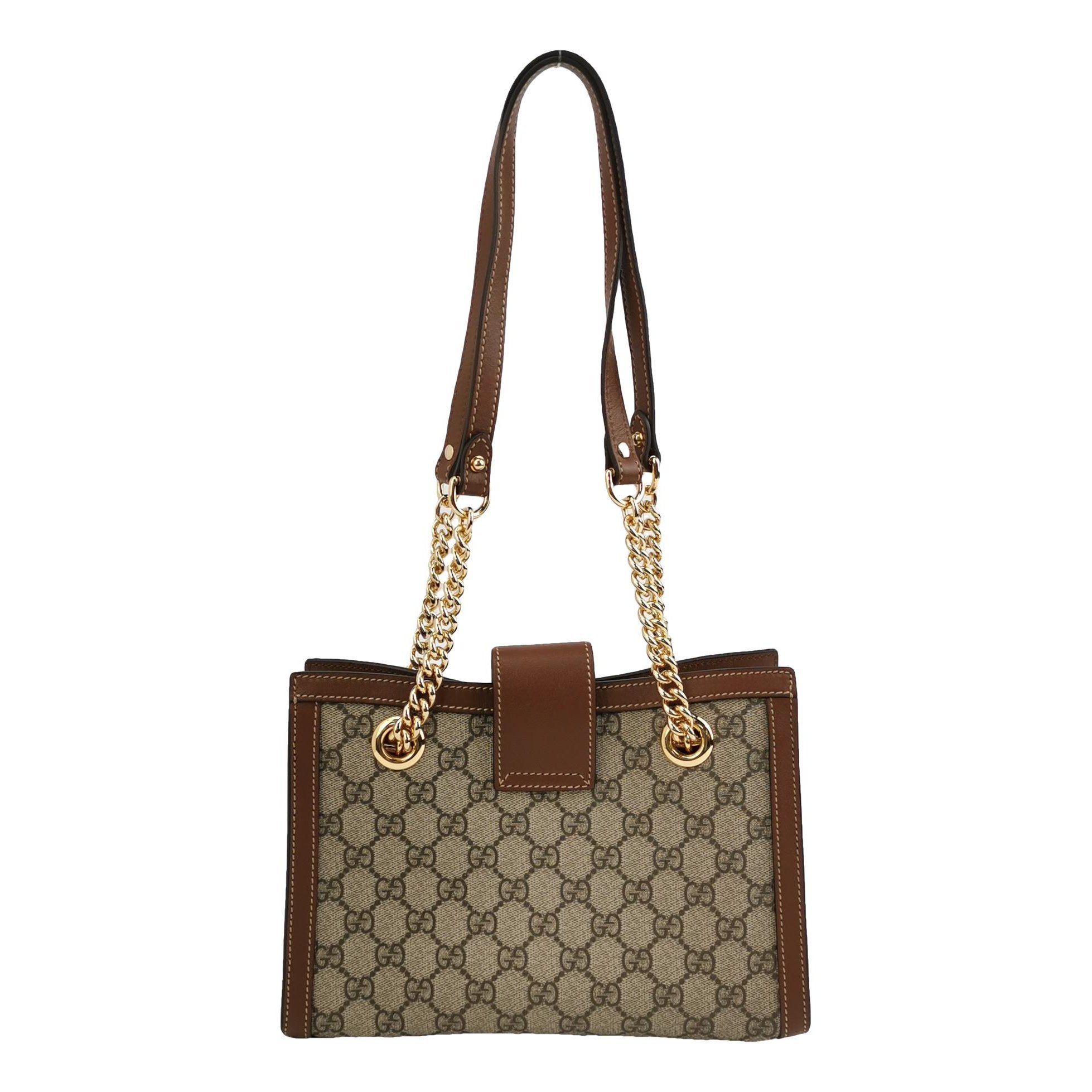 Padlock leather handbag