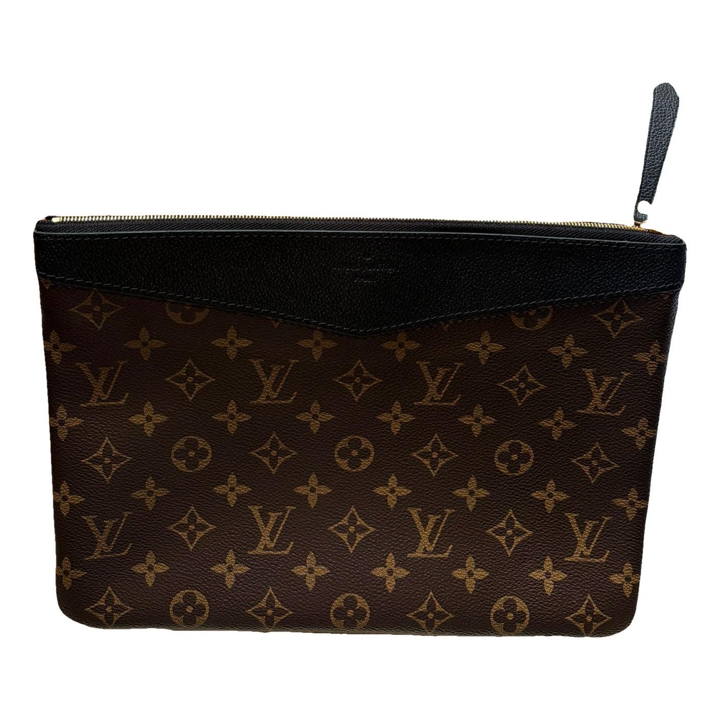 Leather clutch bag