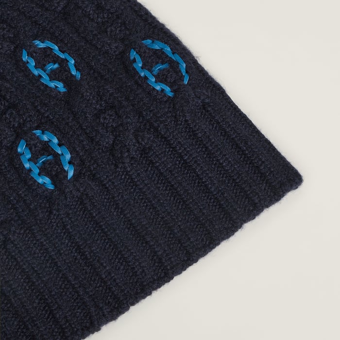 Marine Tri Maillon Tresse Beanie