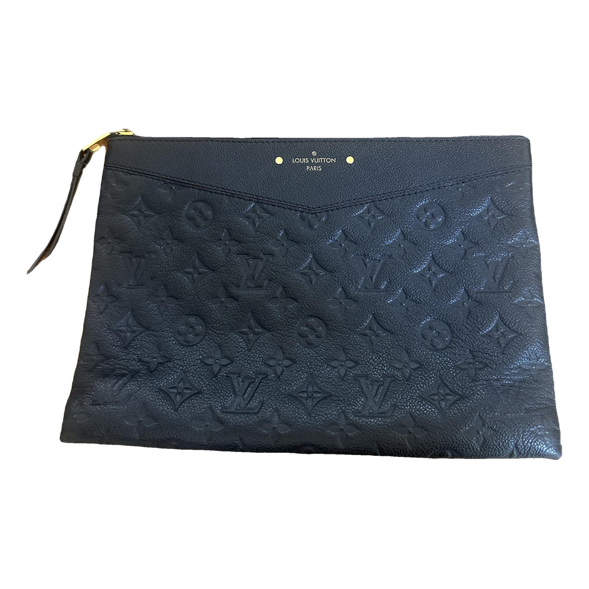 Leather clutch bag