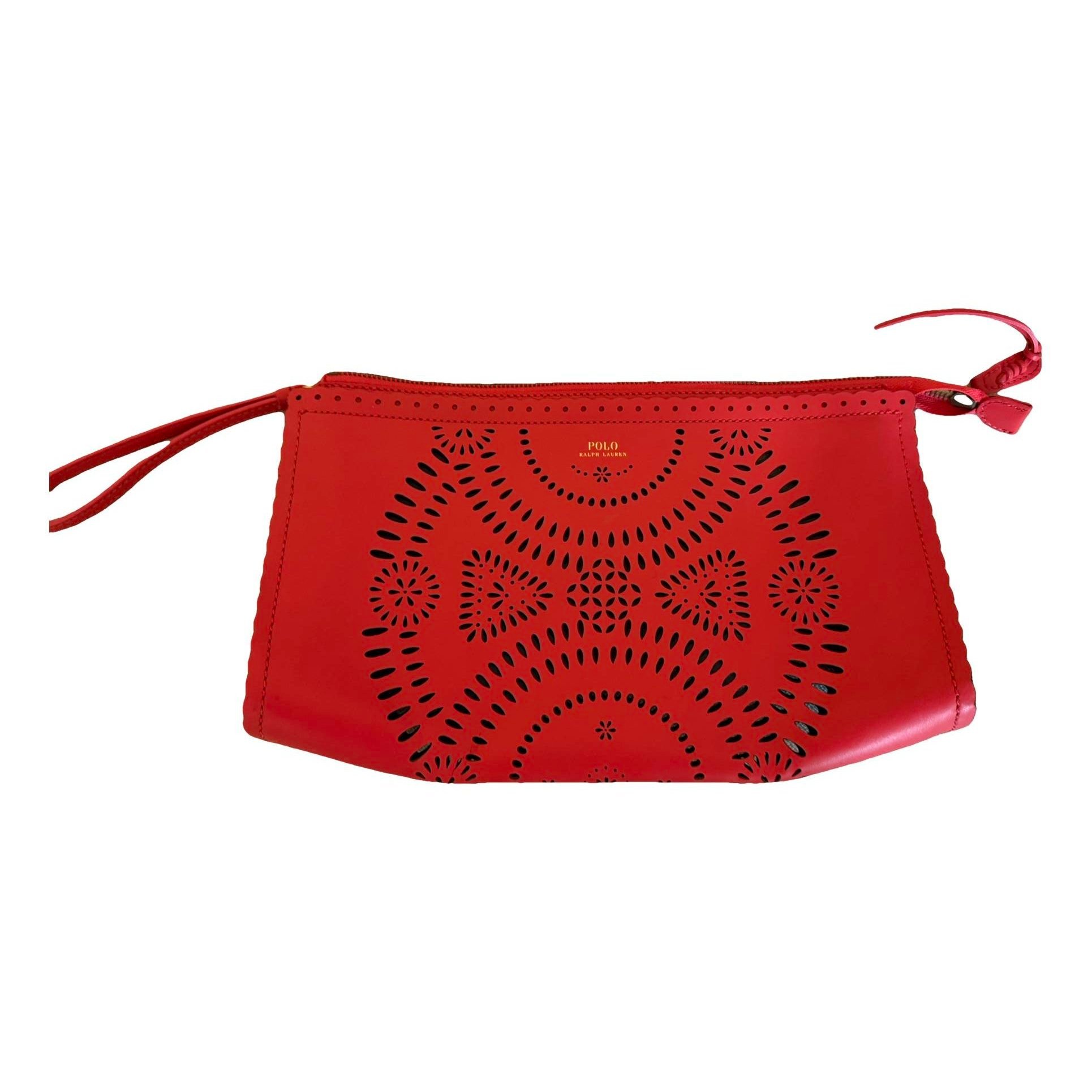Leather clutch bag