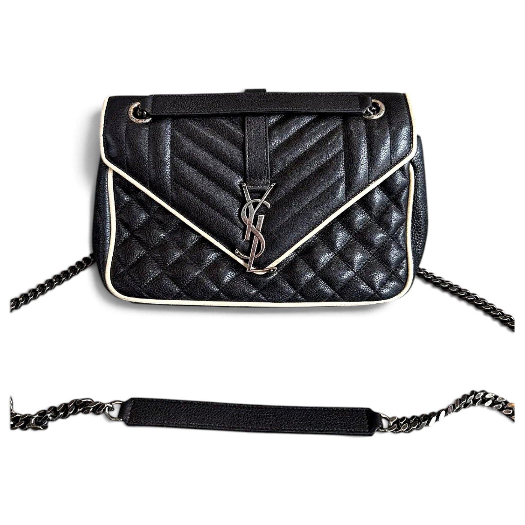 Envelope leather handbag