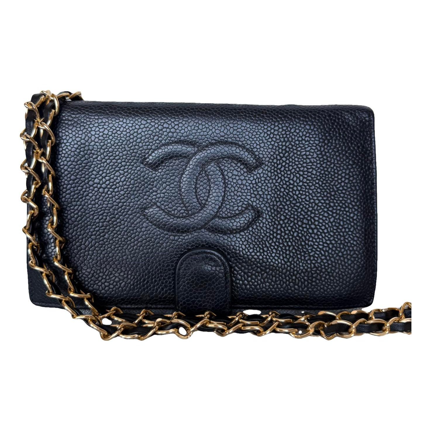 Wallet On Chain Double C leather crossbody bag