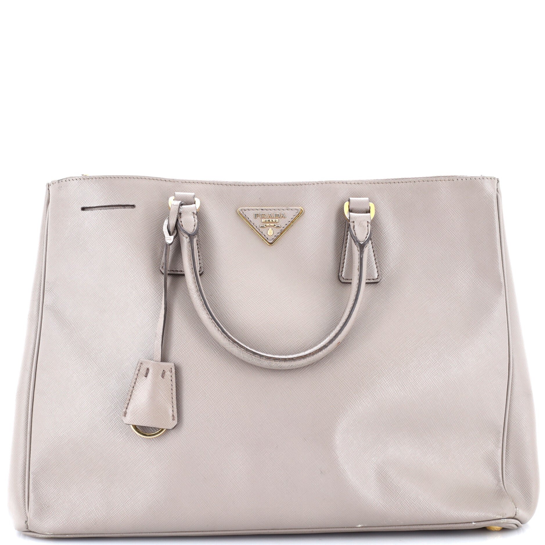 Double Zip Lux Tote Saffiano Leather Large