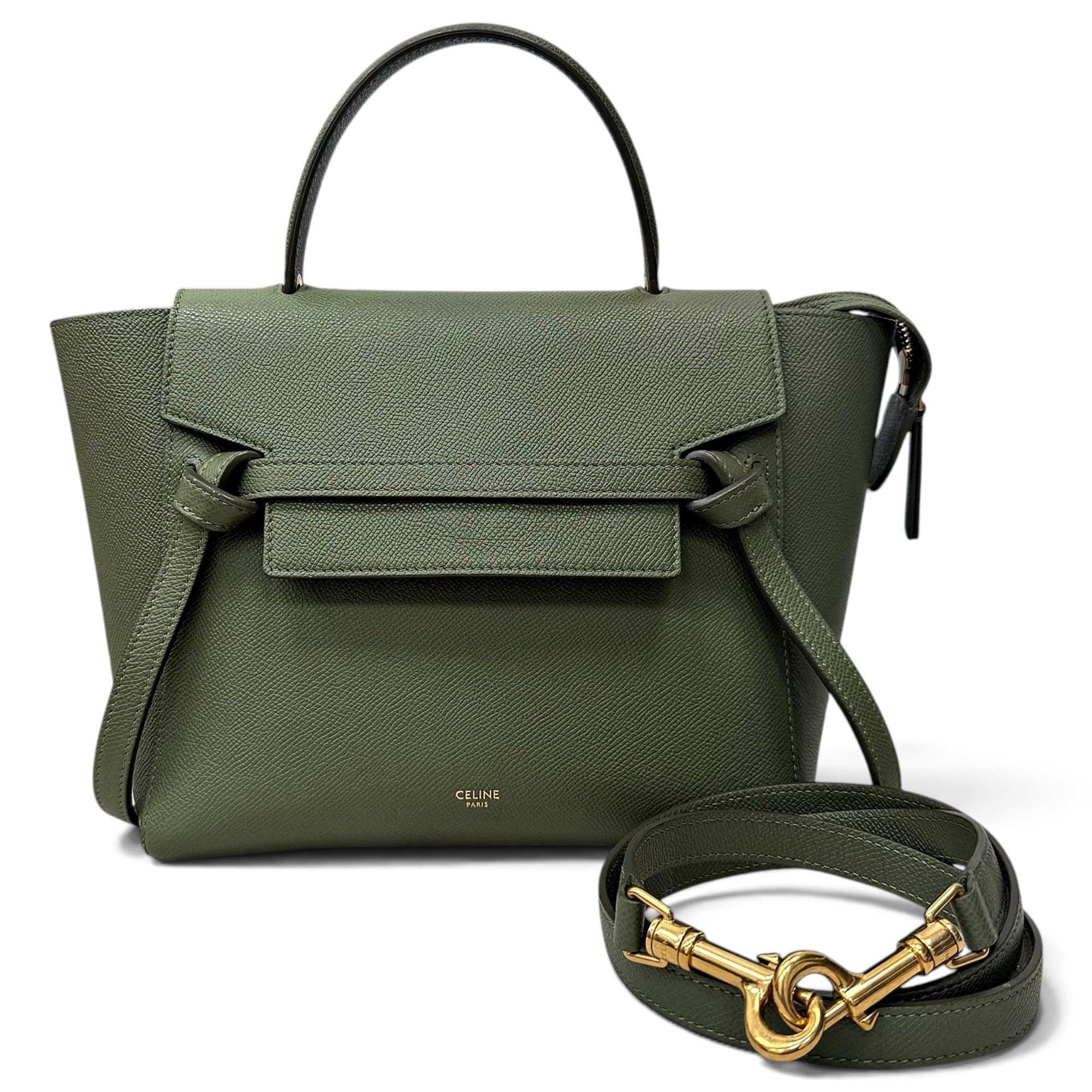 Belt leather handbag