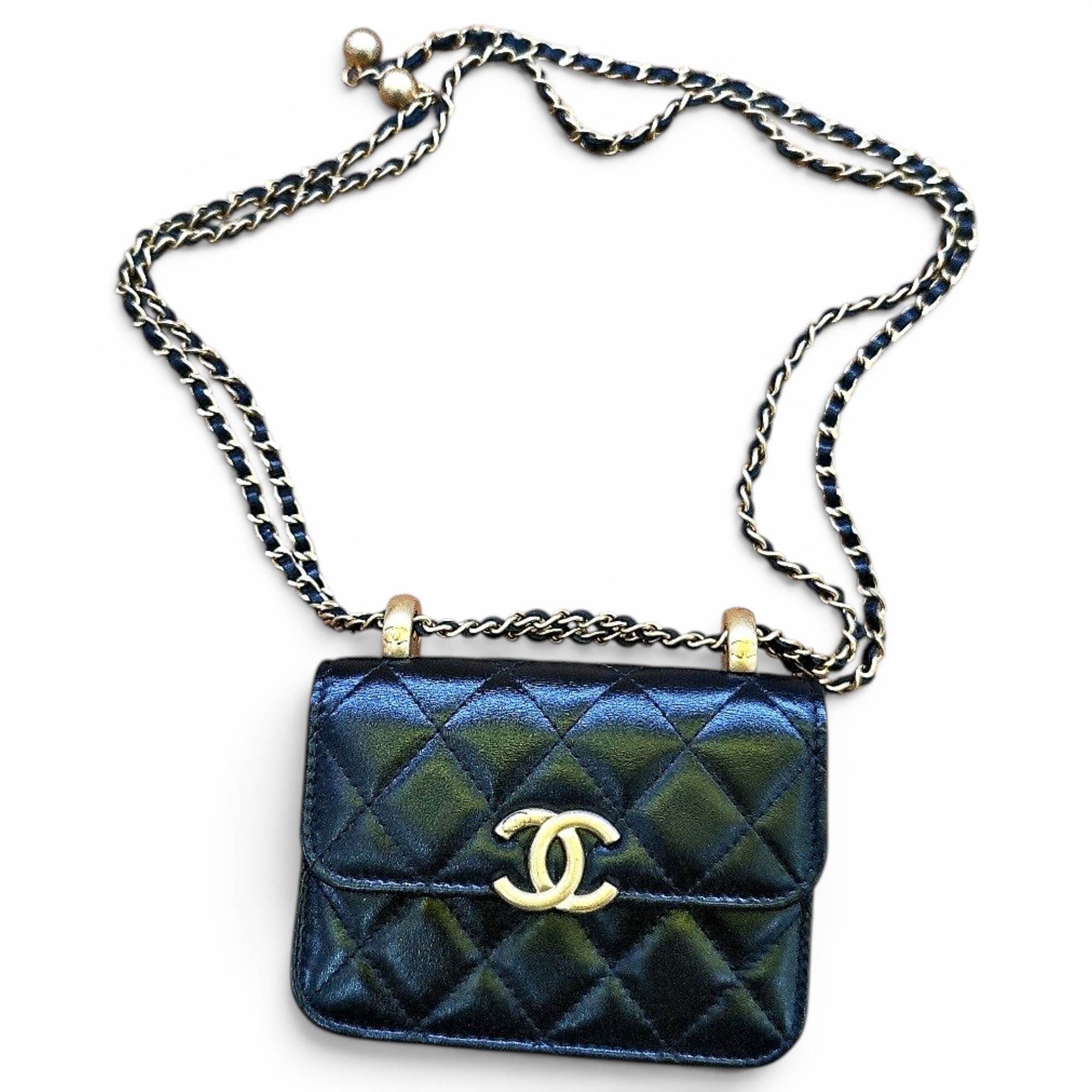 Wallet On Chain leather crossbody bag