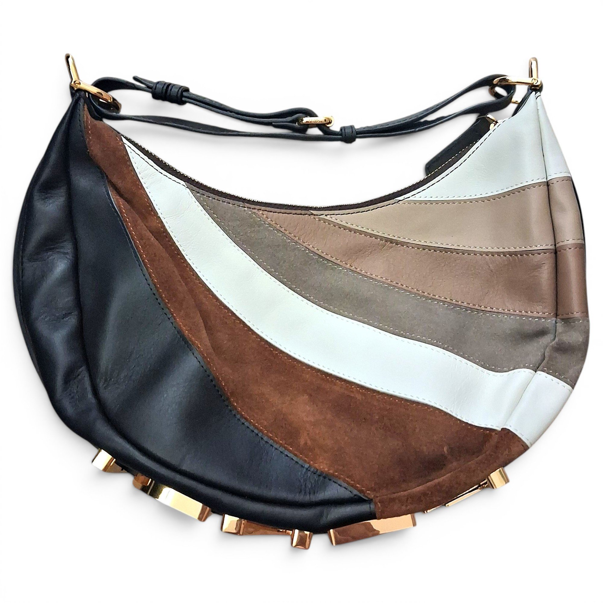 Fendigraphy leather handbag