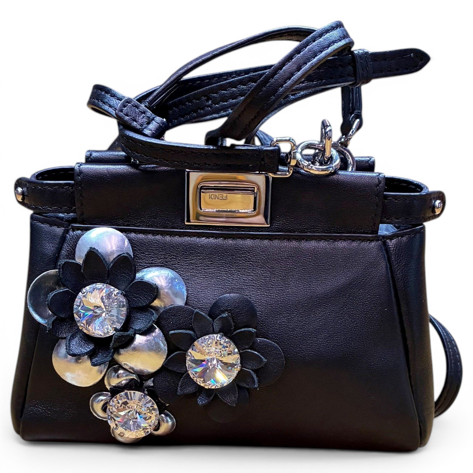 Peekaboo mini pocket leather mini bag