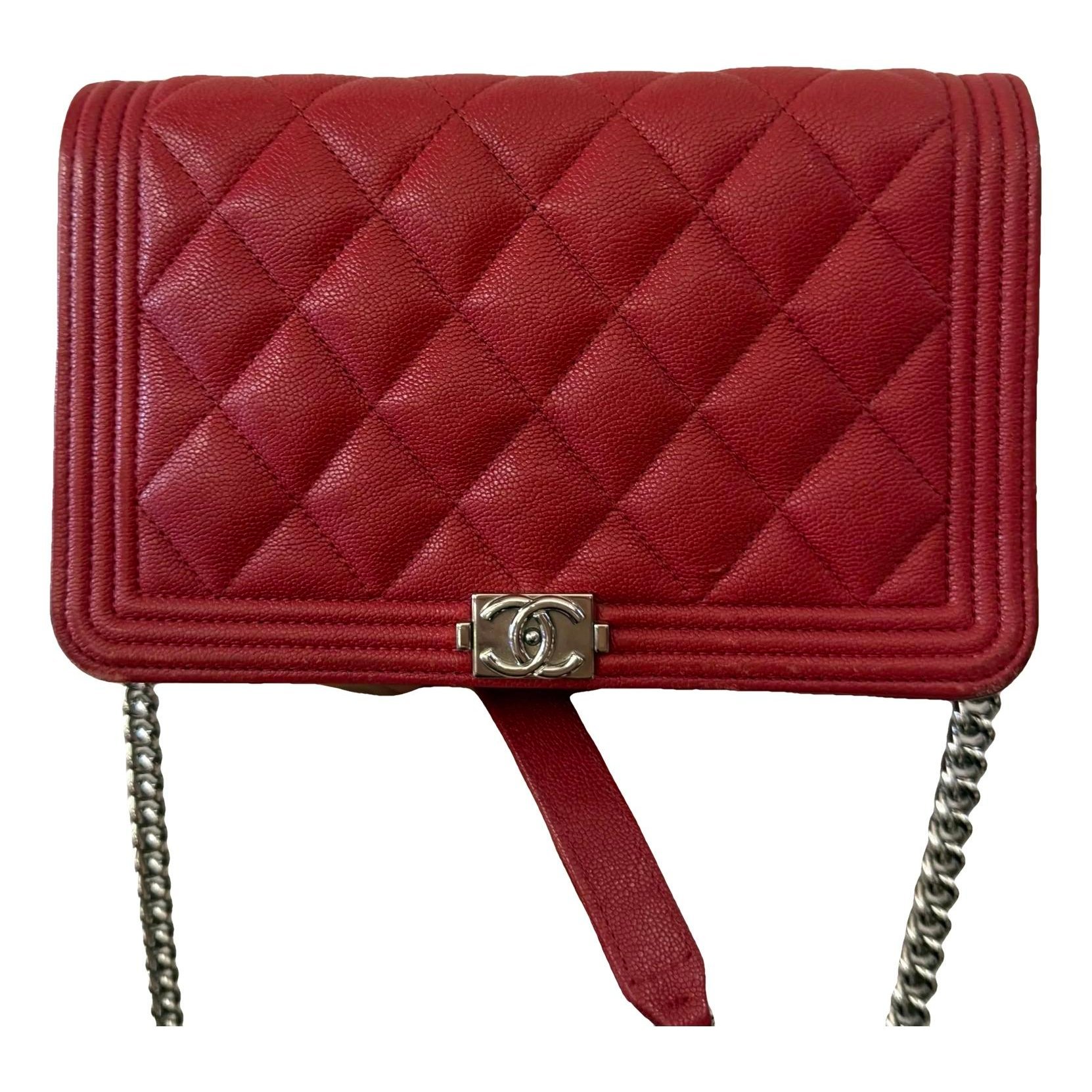 Wallet On Chain Boy leather crossbody bag