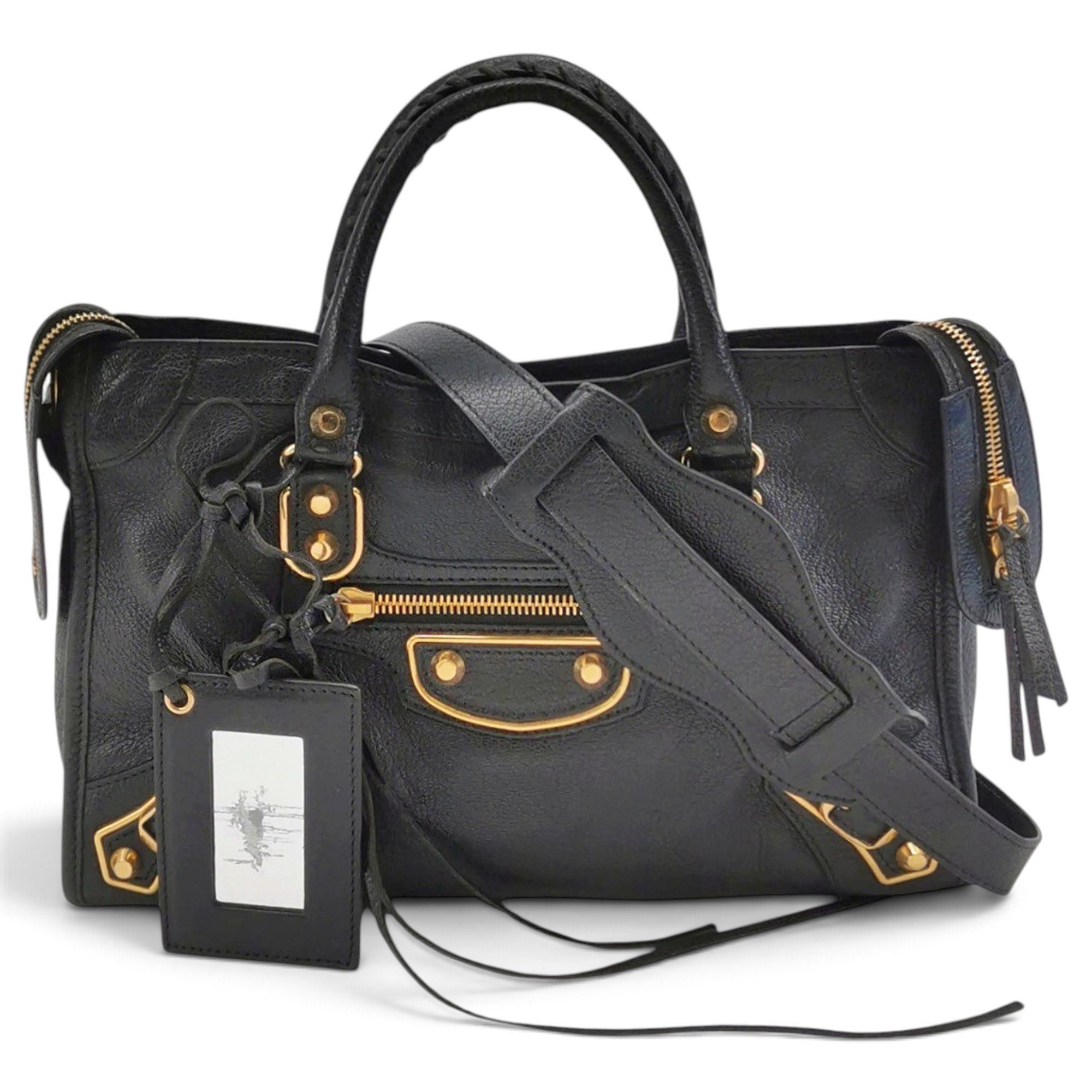 Classic Metalic leather handbag