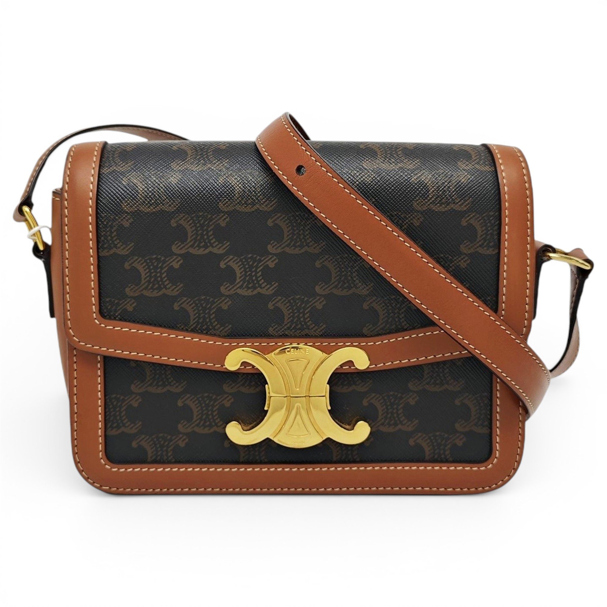 Triomphe leather handbag