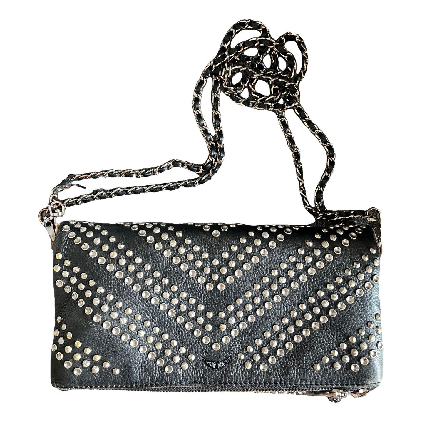 Rock leather crossbody bag