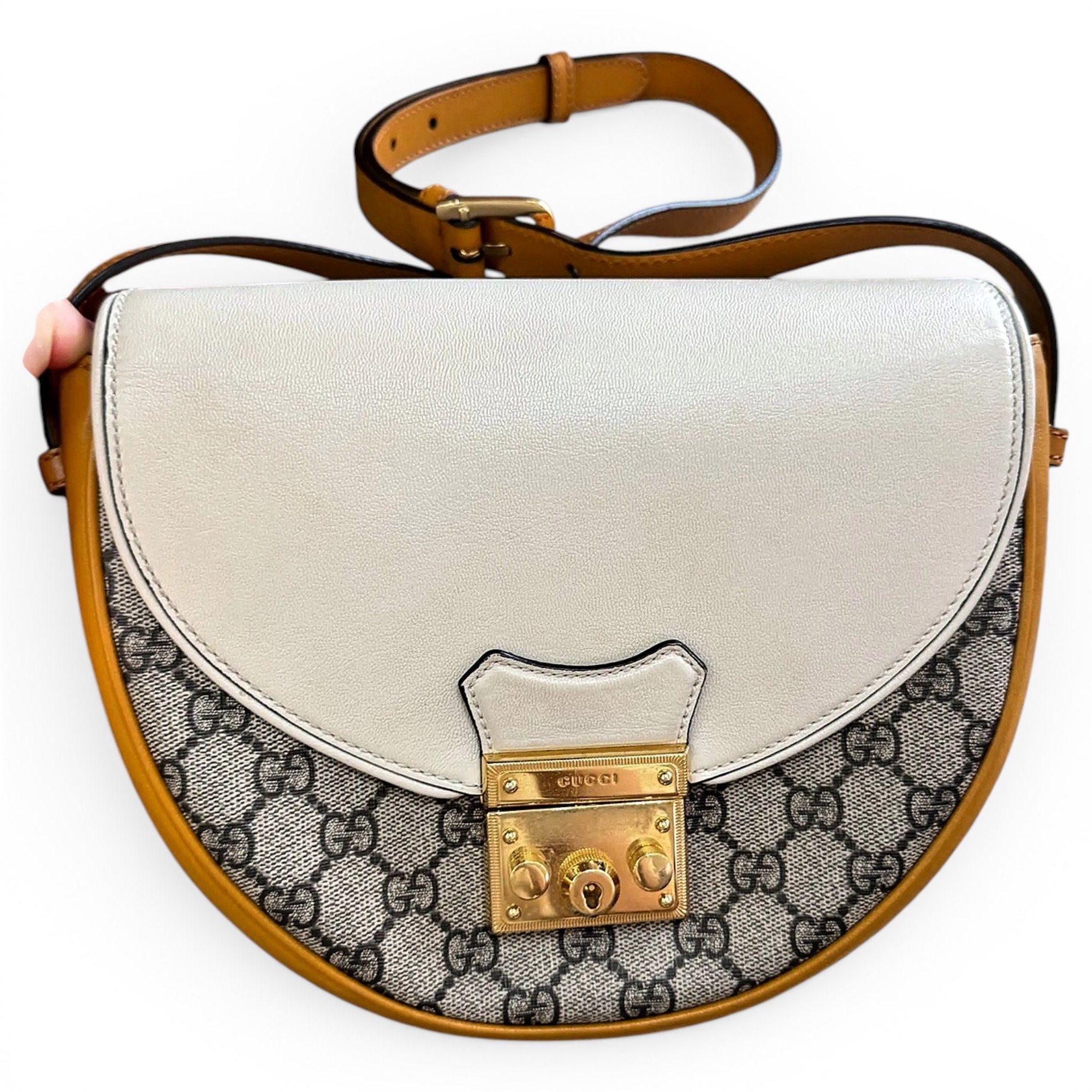 Padlock vinyl handbag