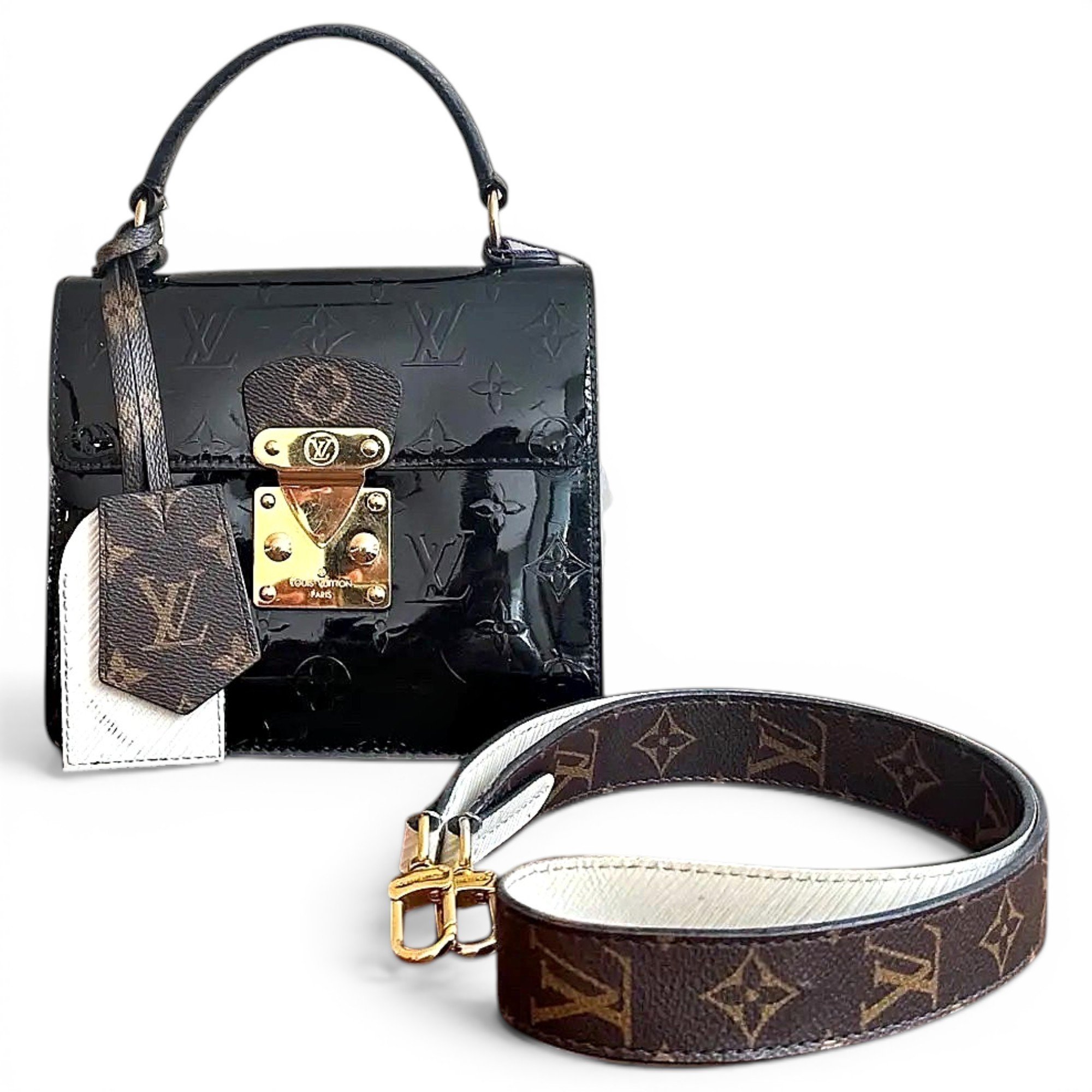 Spring street patent leather handbag