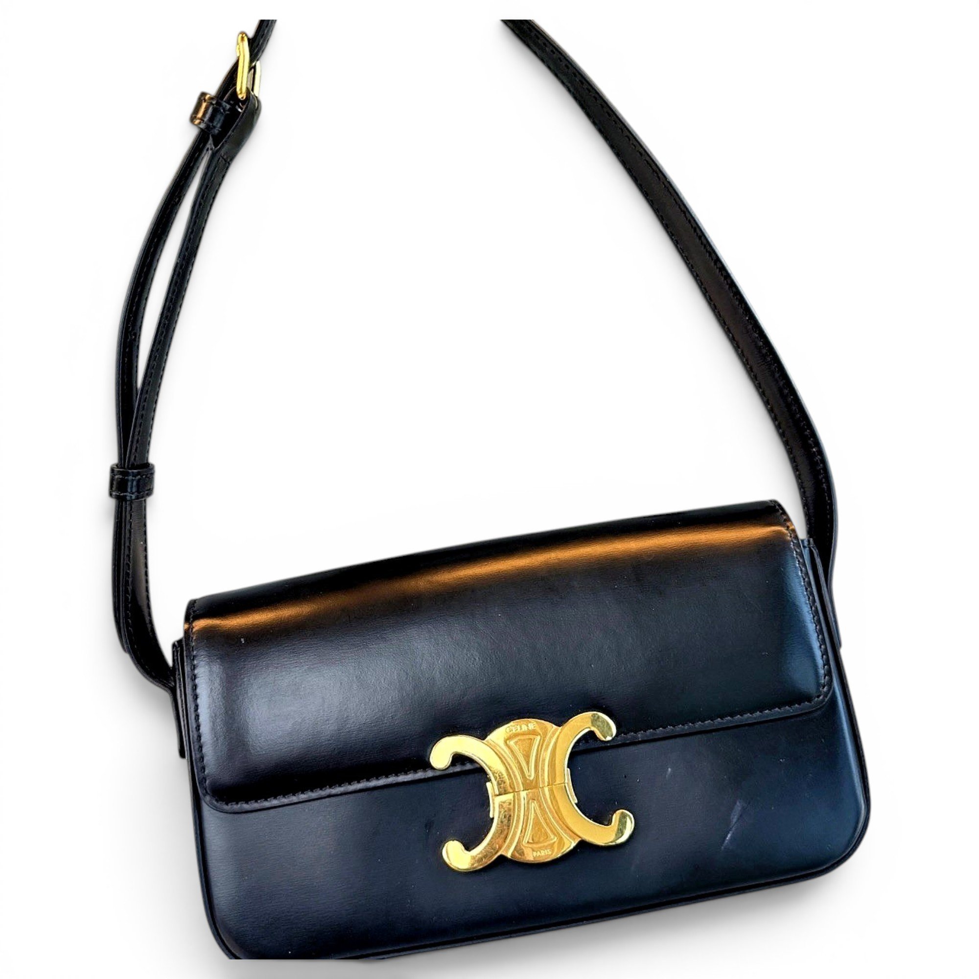 Triomphe Long leather handbag