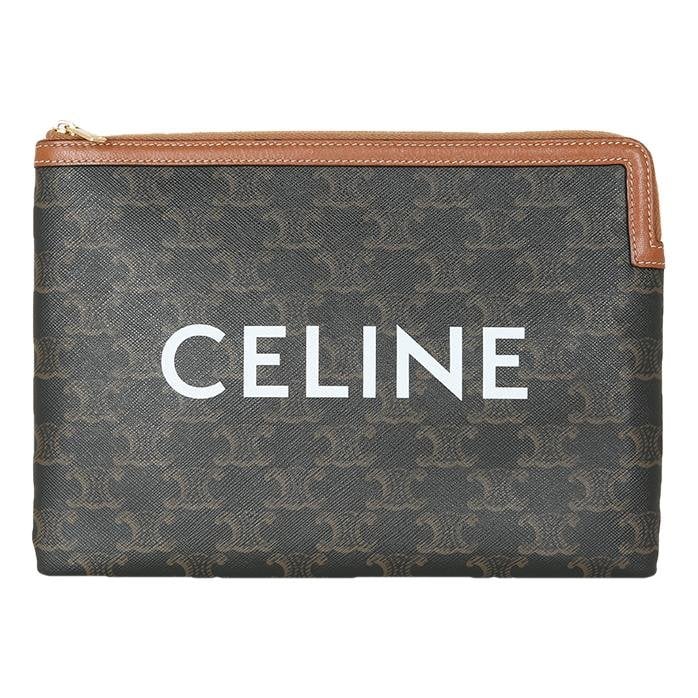 Leather clutch bag