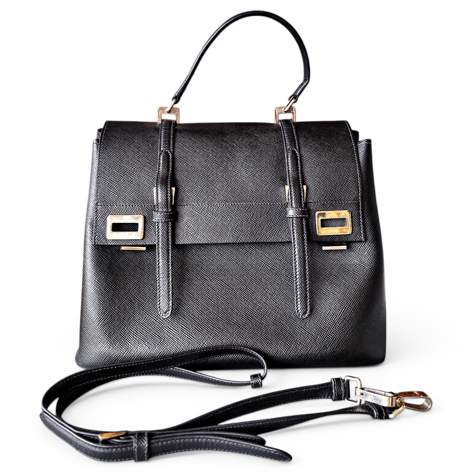 Ouverture leather handbag