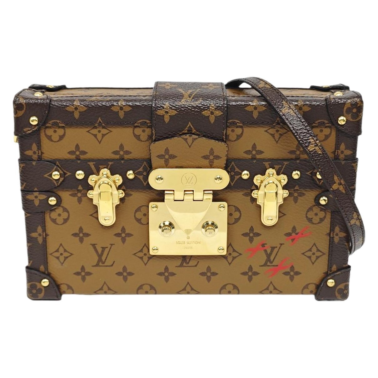 Petite Malle leather crossbody bag