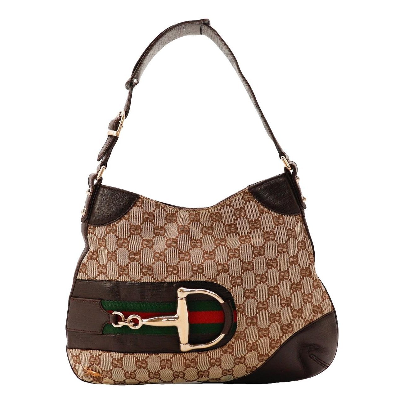 Interlocking leather handbag
