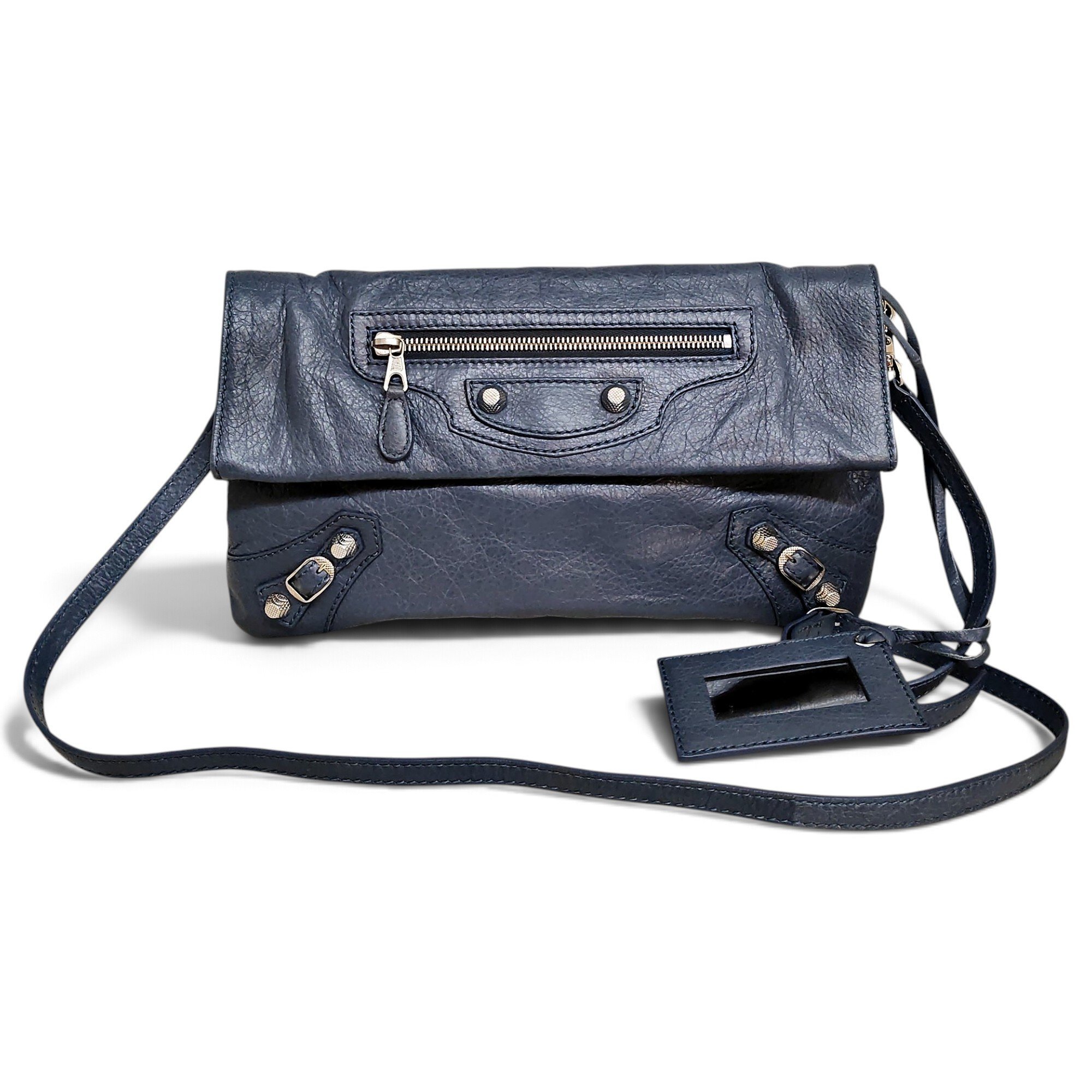 Envelop leather clutch bag