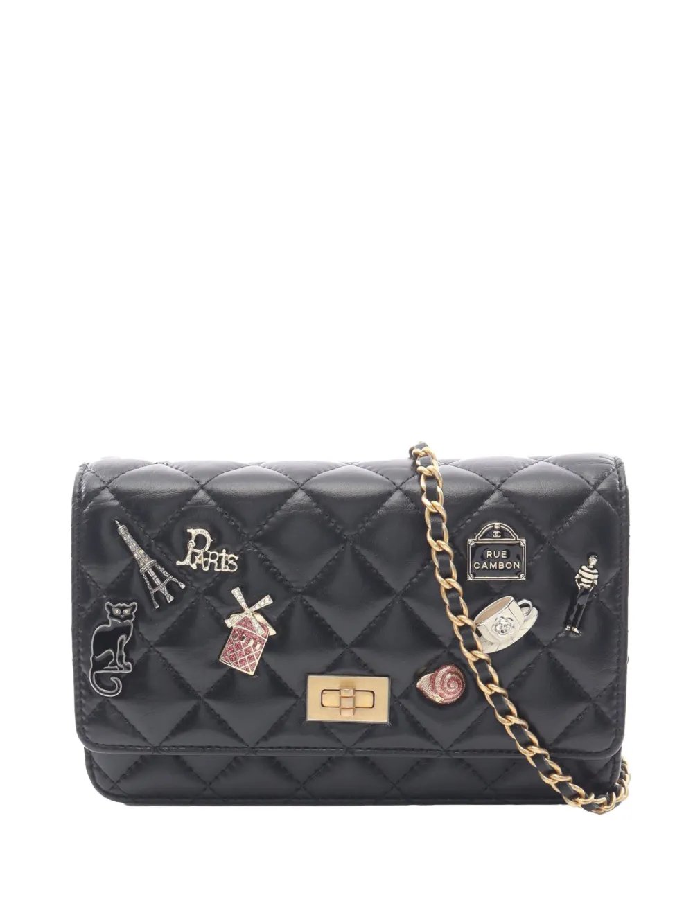 2018 Quilted Lambskin Reissue 2.55 Charms Wallet On Chain crossbody bag