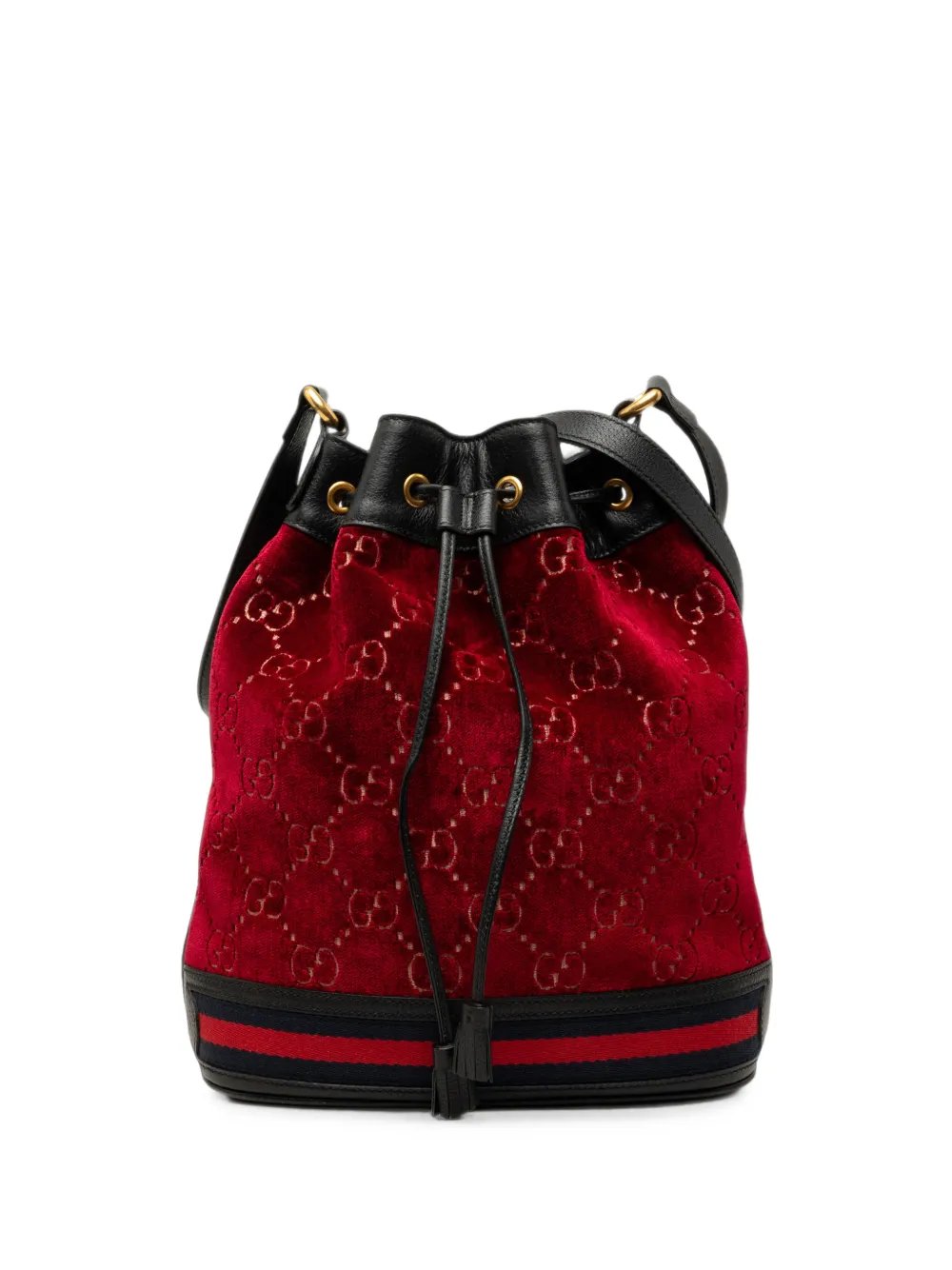 2000-2015 GG Velvet Web bucket bag