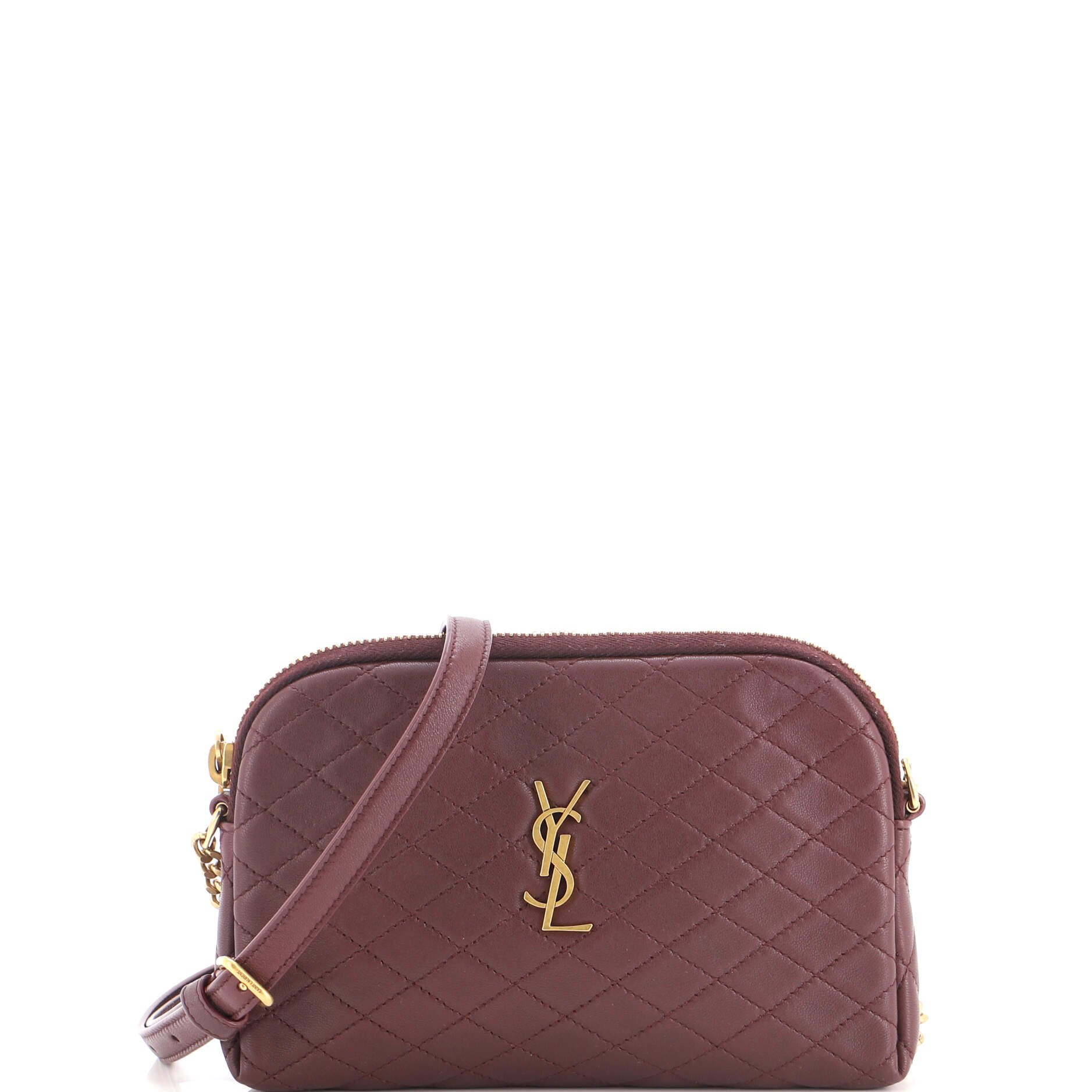 Gaby Zipped Pouch Crossbody Quilted Leather