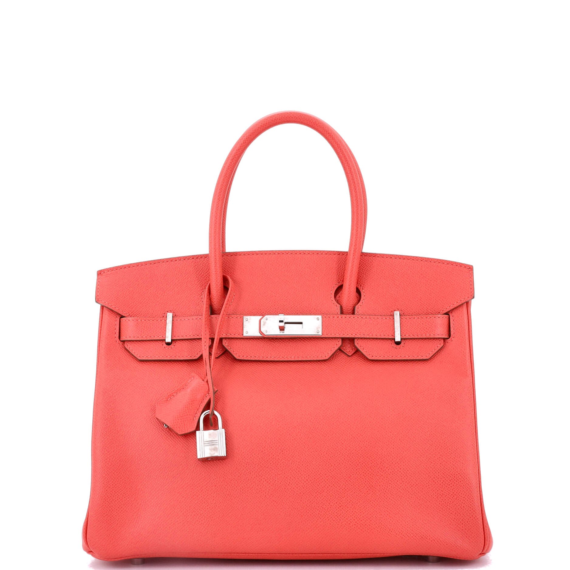 Hermes Birkin Handbag Rose Jaipur Epsom with Palladium Hardware 30