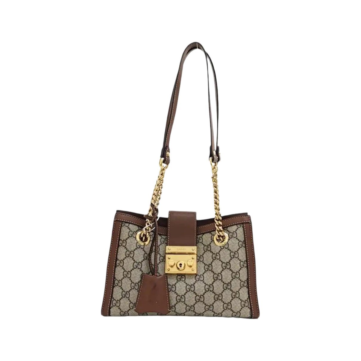 Padlock leather handbag