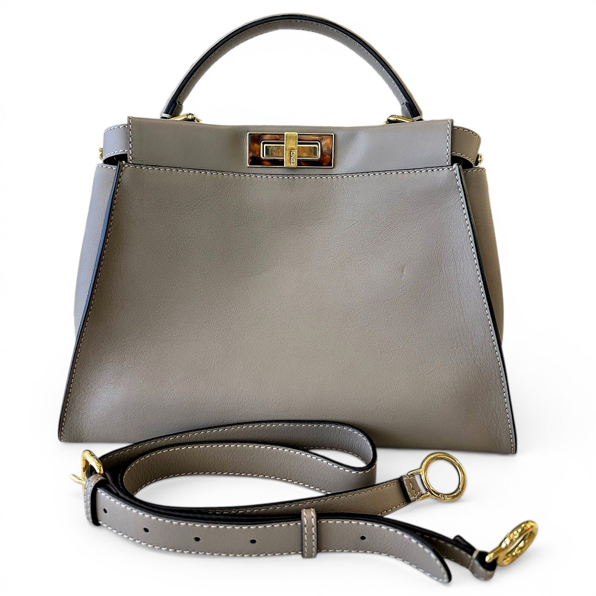 Peekaboo leather handbag