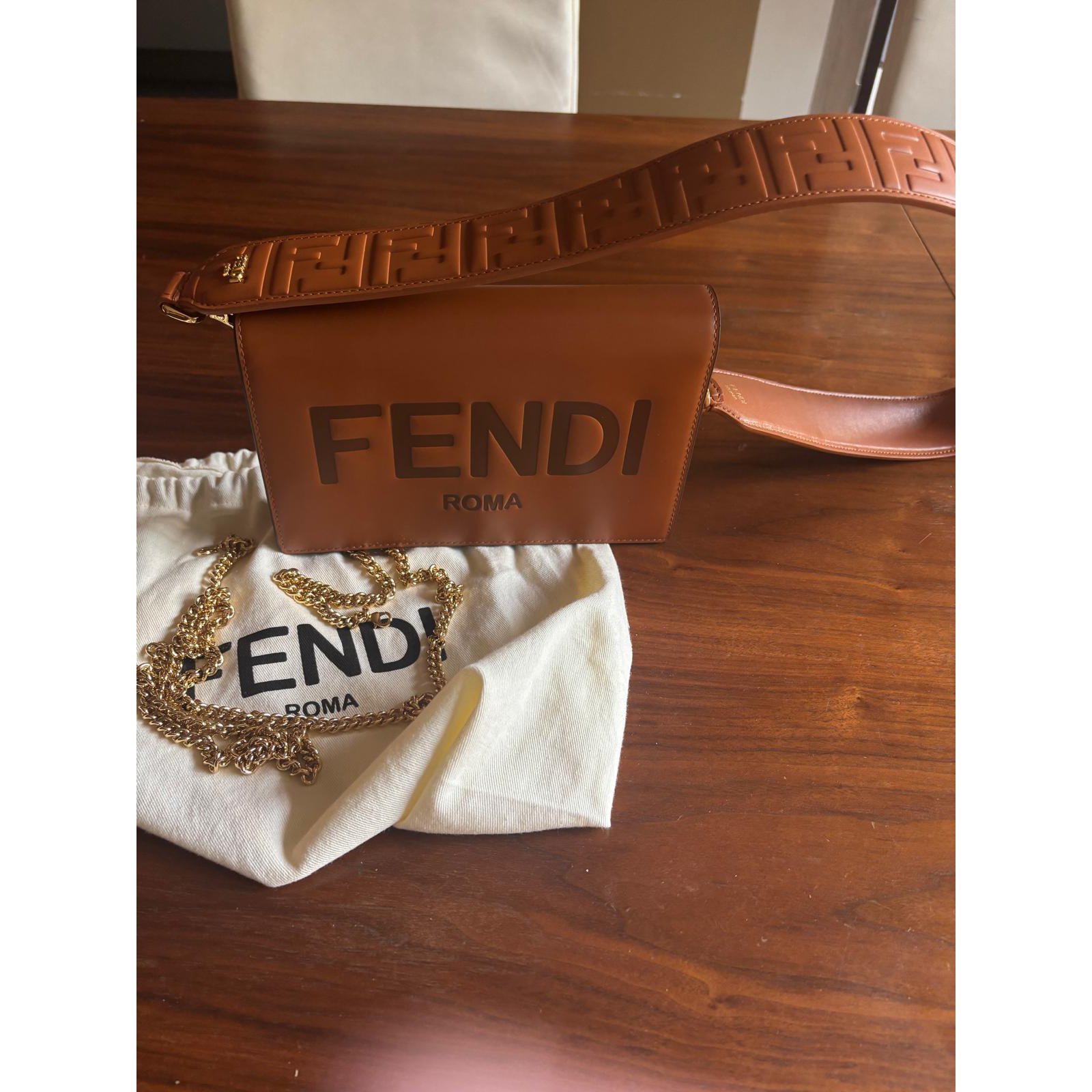 Leather clutch bag
