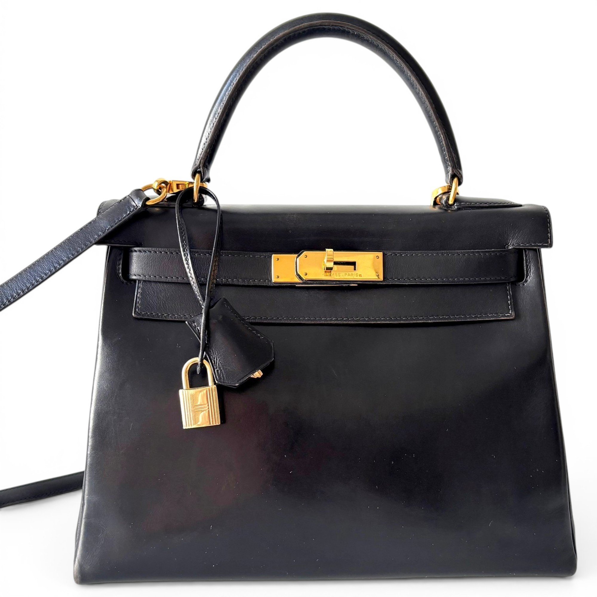 Hermes Kelly 28 Handbag Black 1991