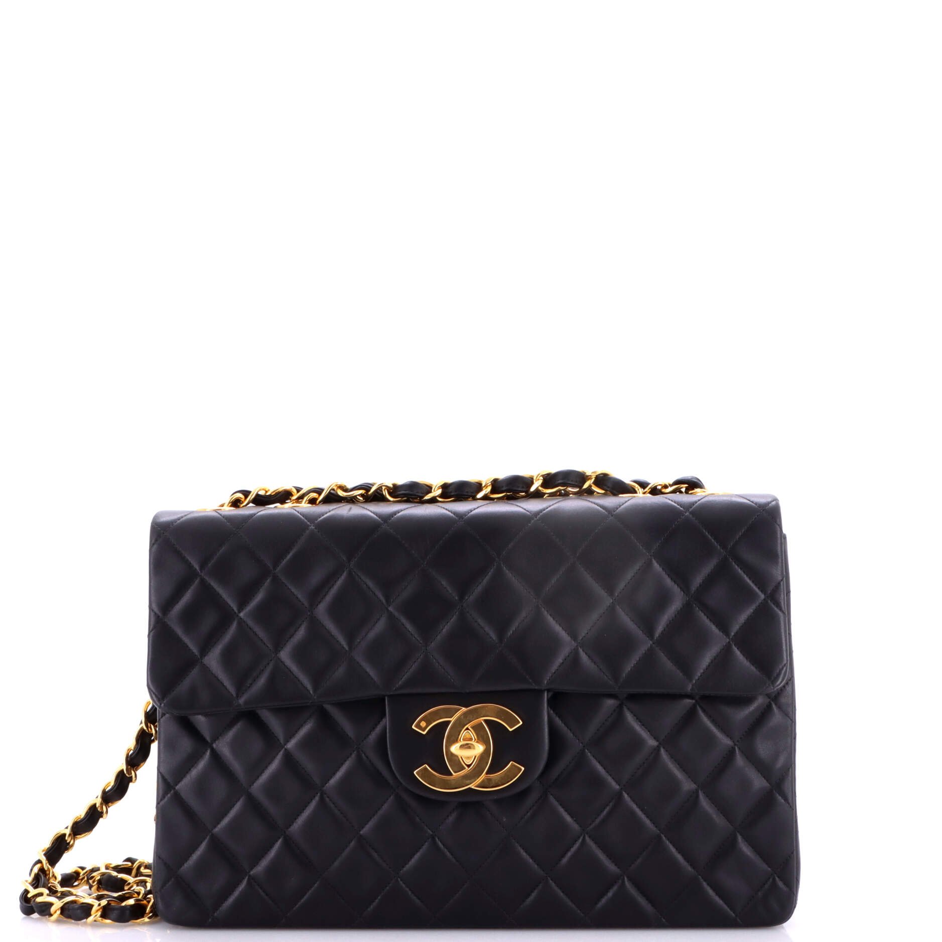 Vintage Classic Single Flap Bag Quilted Lambskin Maxi