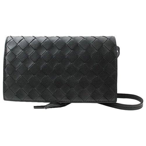 Leather clutch bag