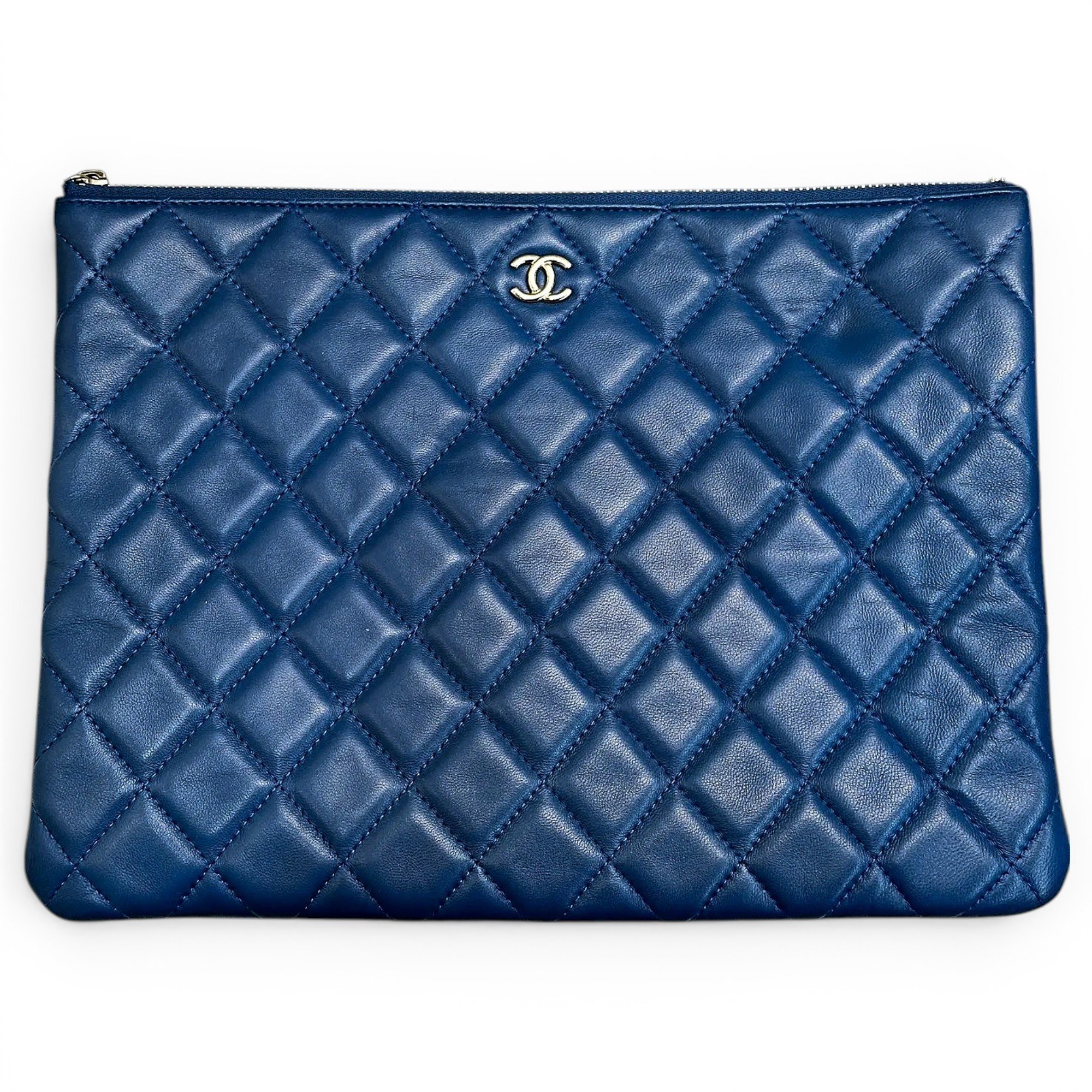 Leather clutch bag