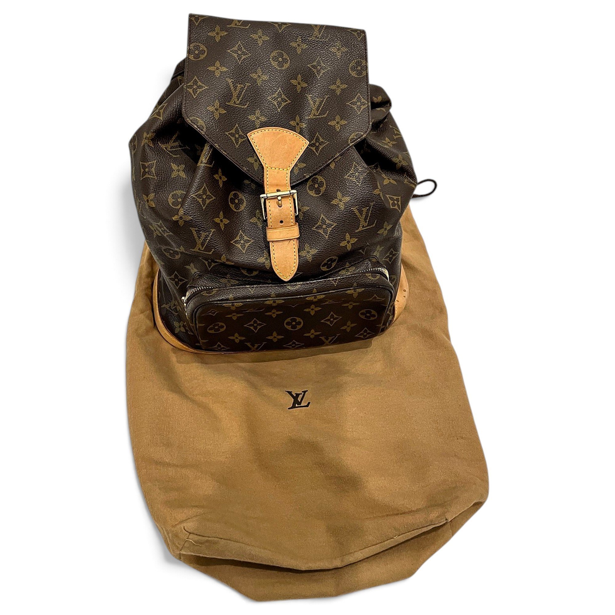 Montsouris Vintage leather backpack