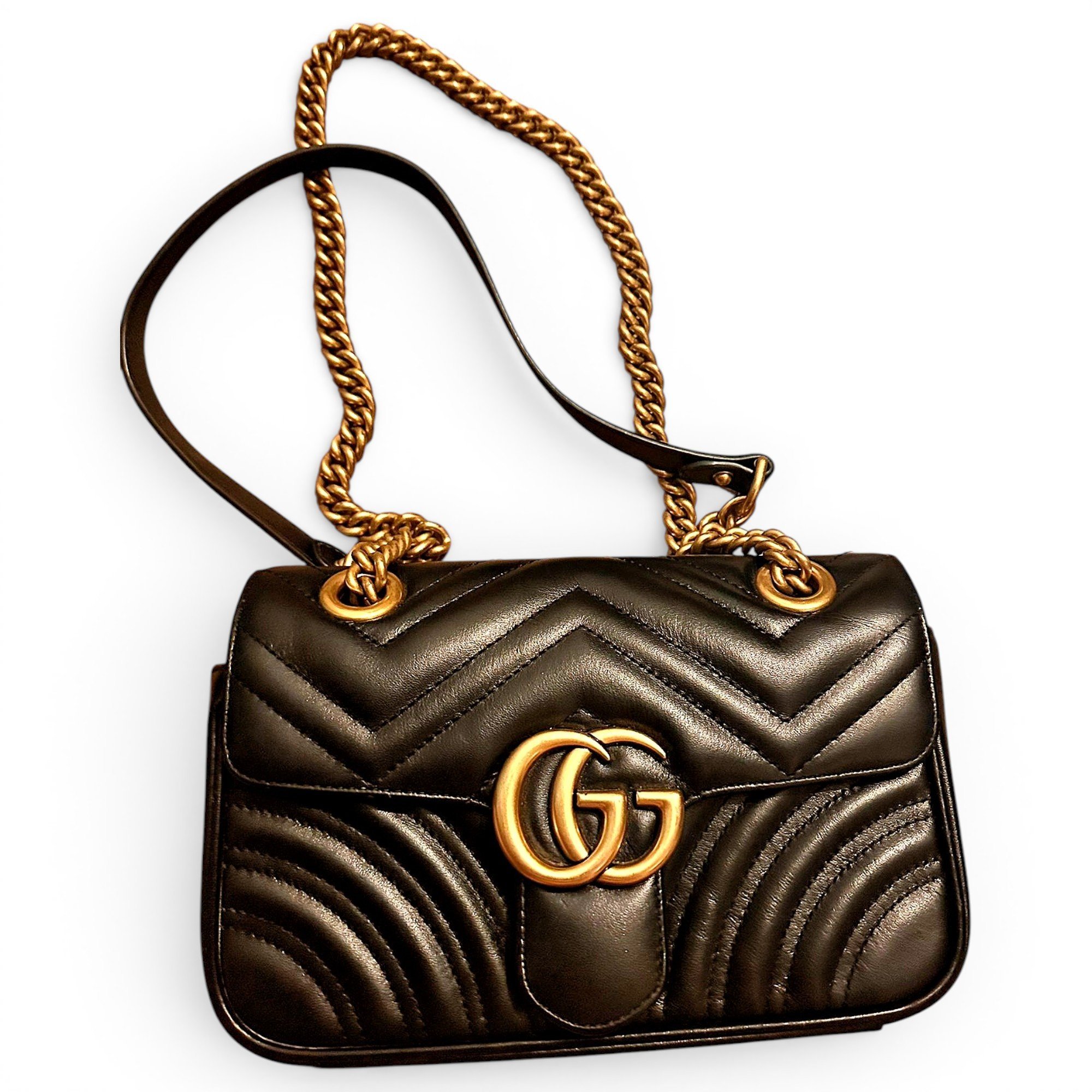 GG Marmont Flap leather crossbody bag