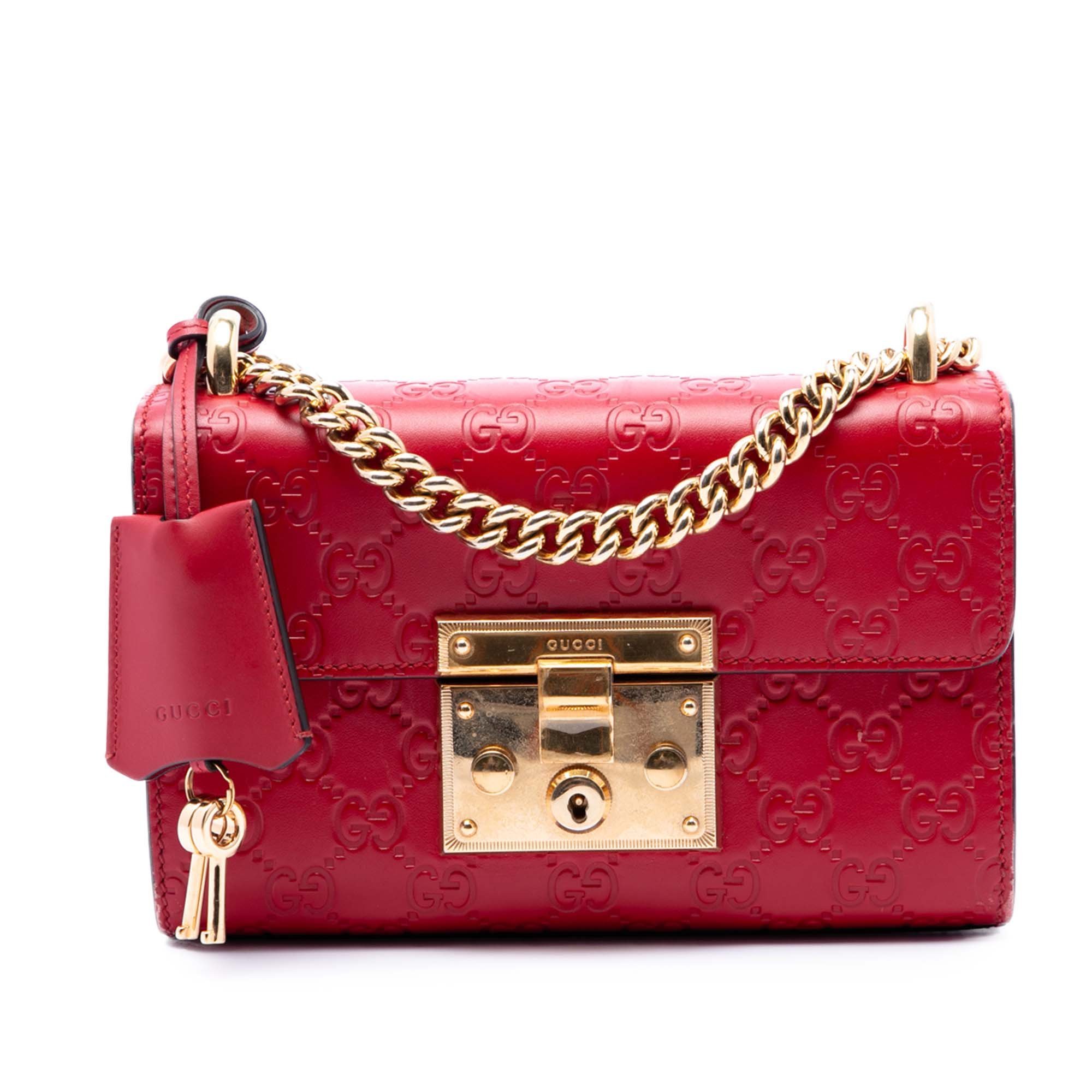 Padlock leather crossbody bag