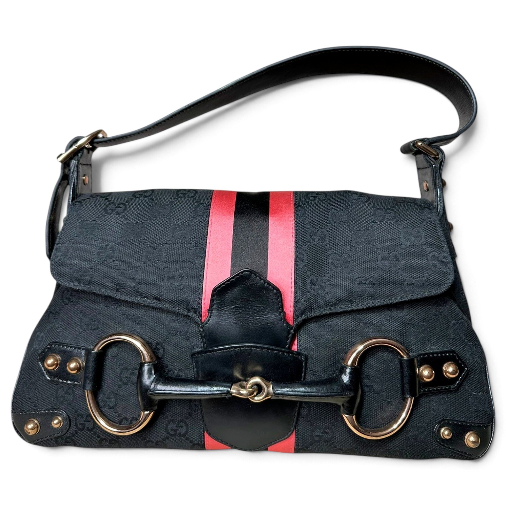 Horsebit Chain cloth handbag