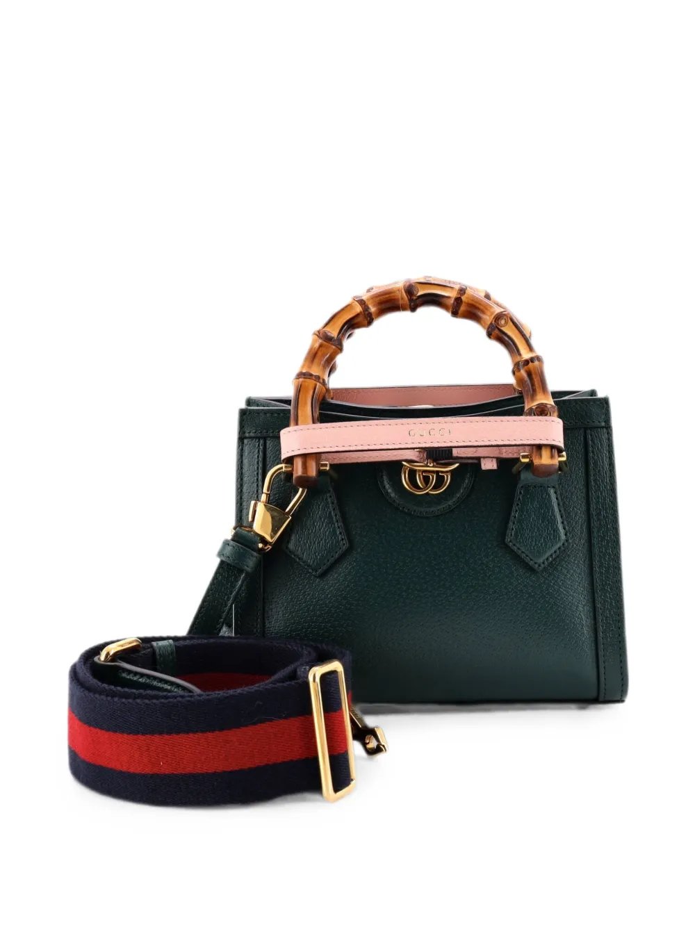 Diana NM Bamboo Handle Tote Leather Mini crossbody bag