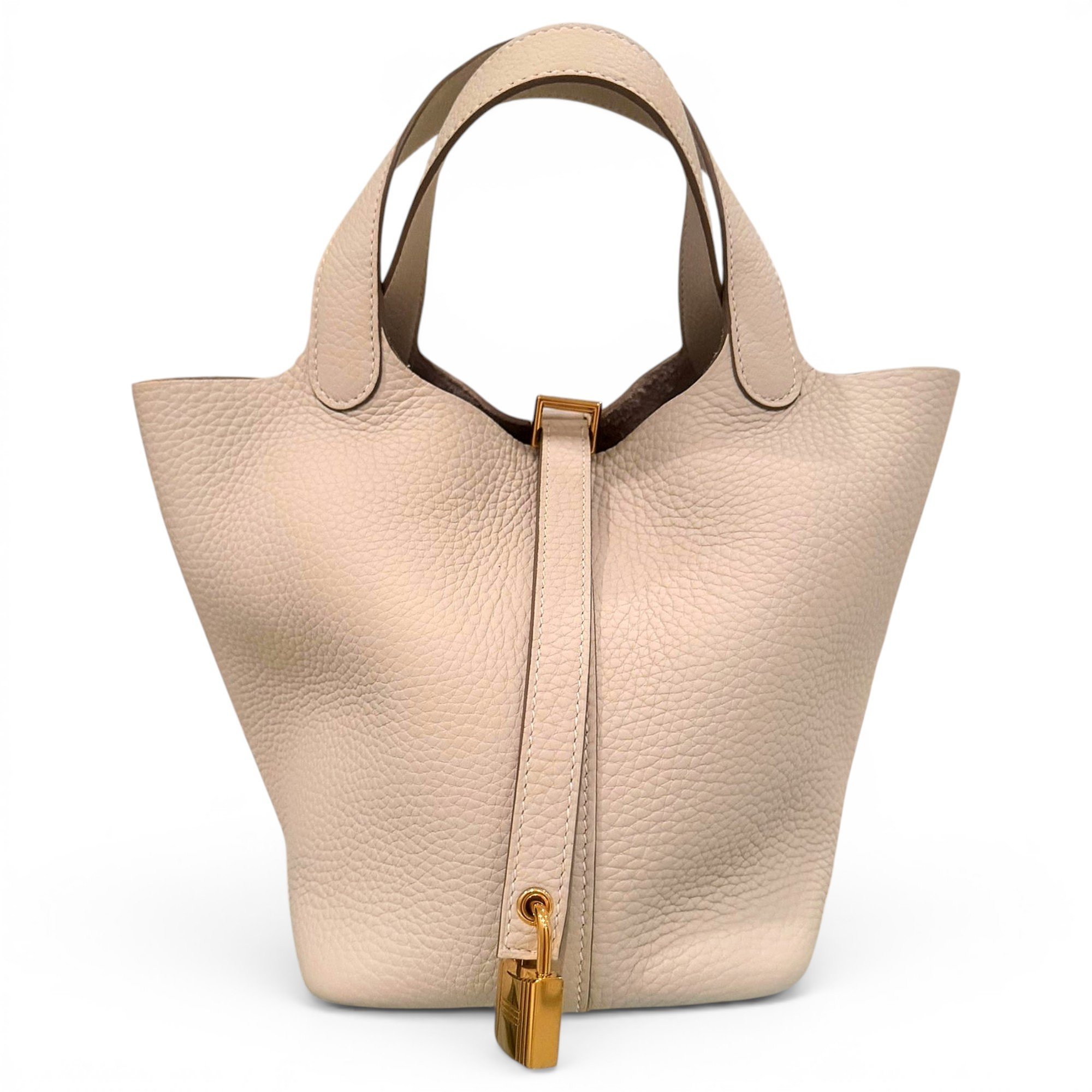 Picotin leather tote
