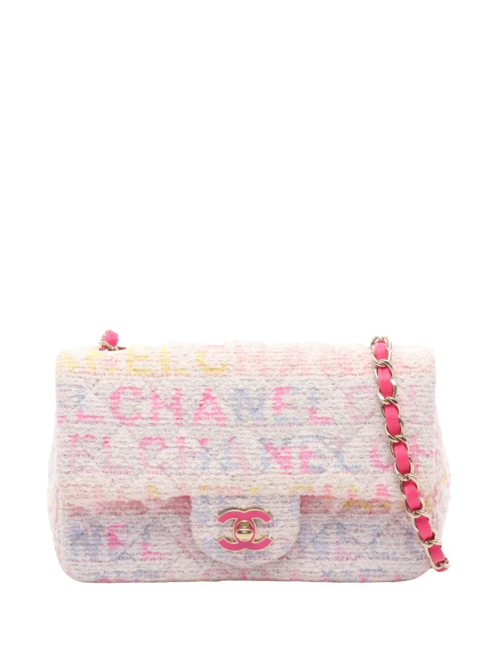 2021-2026 Mini Rectangular Tweed Single Flap shoulder bag