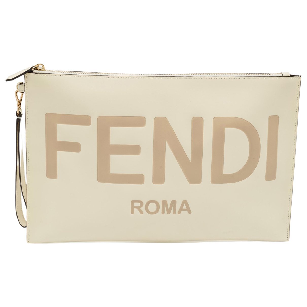 Leather clutch bag